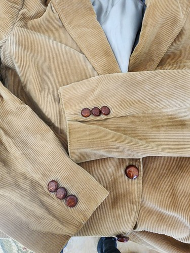 Vintage Jordache Tan Cordoroy Blazer Jacket Size 44R - 第 10/10 張圖片