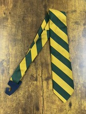 Brooks Brothers Gold  Green Striped Tie 100 Silk Men's Necktie 58"