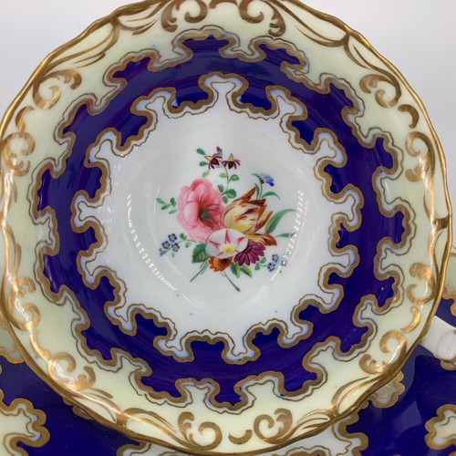 Graingers Worcester cup & saucer c.1840 - Picture 3 of 9