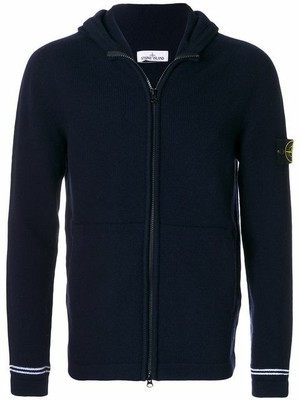 stone island hooded cardigan