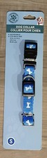 Dog Collar Nylon Adjustable Blue w/ Bones SMALL Size For Dogs 10 -16 Neck New