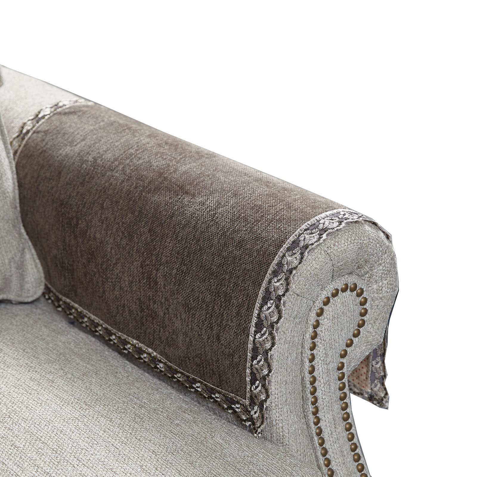 MINJIATEX, Juego de 2 fundas de brazo de sofá de encaje antideslizantes lavables para brazos de sofá...