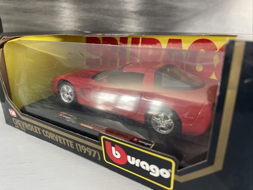 Burago 1997 Red Corvette Convertible. 1:24 Die-cast Italy NIB New - Picture 5 of 10