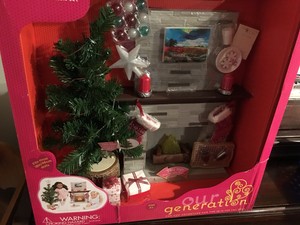 our generation christmas fireplace