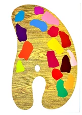 JIM DINE Palette HAND SIGNED Mixed Media 11-Color Screenprint 1969 "20/75" MOMA