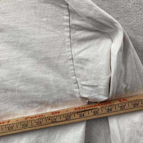 Vintage Y2K Francois Girbaud White Long Sleeve T Shirt XXL Multi Spellout Logo - Picture 11 of 14