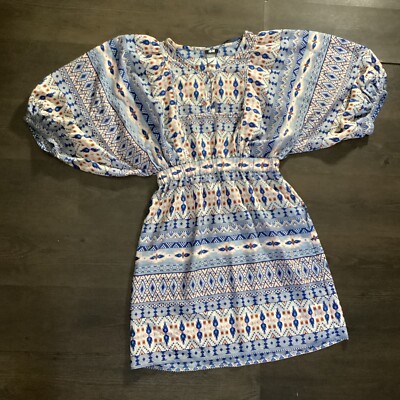 H&M Womens Aztec Print Kimono Dress Size