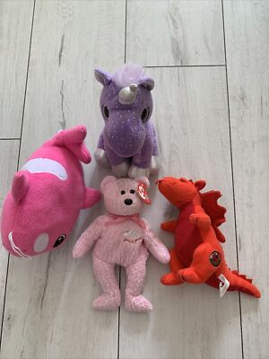 Restposten Konvolut Plüschtiere 4 gemischt u.a. Ty Beanie Bär