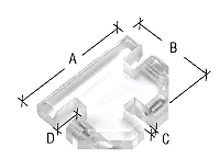 CRL HGC312 Clear Acrylic 3-Way Heavy Glass Connector for 1/2" Glass - Picture 2 of 3