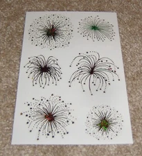 Mrs. Grossman's Reflections Sticker Sheet ~ Fireworks, Multi~Purple, Green, Gold