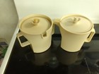 Vintage Tupperware Creamer & Sugar  Push n Seal Tops Cream #1414 & #1415  — photo 3