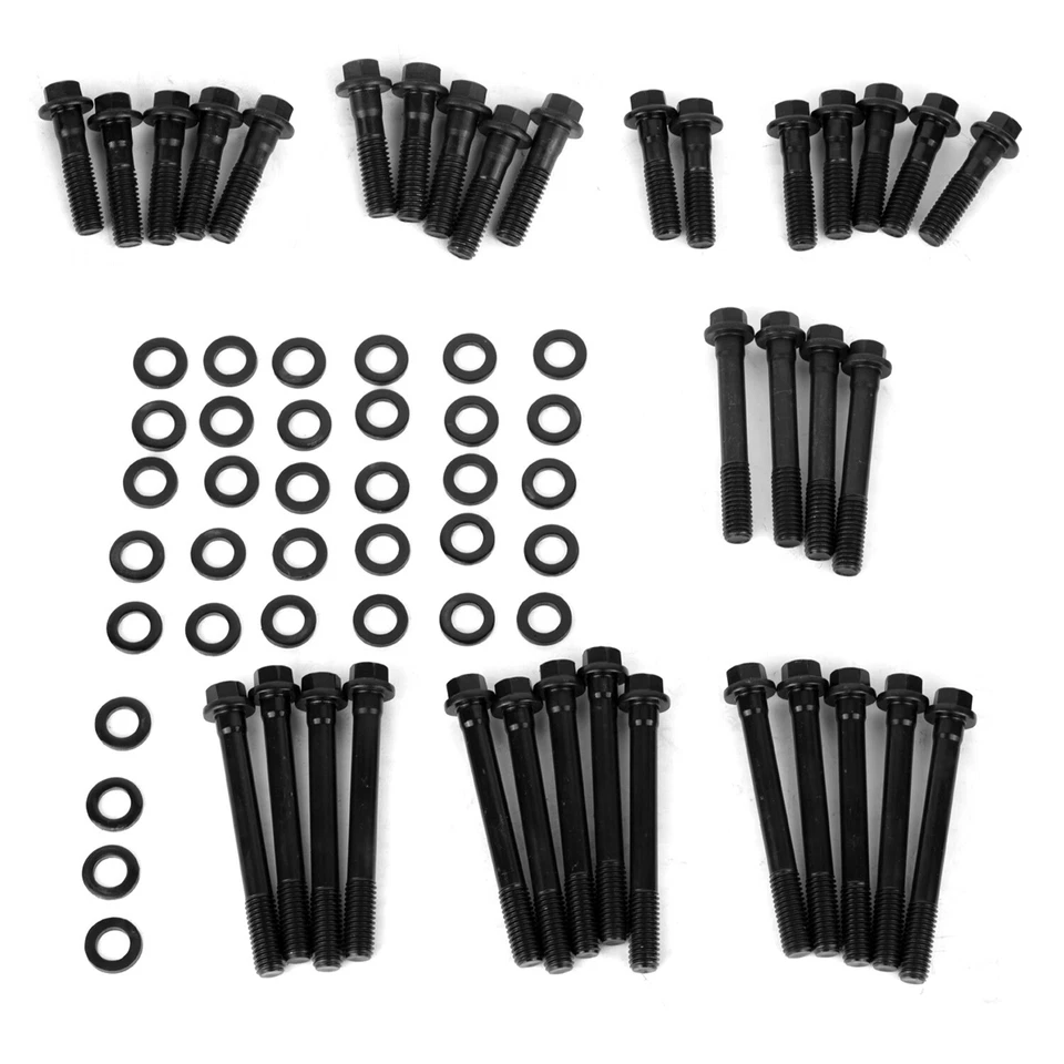 672036001742 Kit de pernos de culata para bloque pequeño Chevy 283 327 350 383 400 Foto 2 de 4
