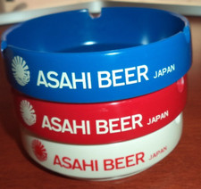 Asahi Beer Ashtrays Plastic Original Japan NOS
