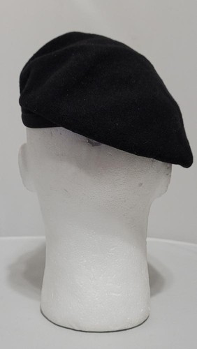 US Army Beret Size: (7 ) Black Wool Military Cap #72v - Picture 3 of 7