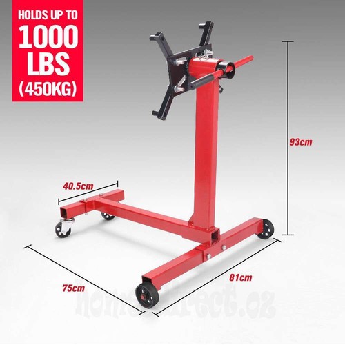 450kg Loading Engine Stand Cars Motor Crane Industrial Workshop Move Hoist New - Picture 2 of 12