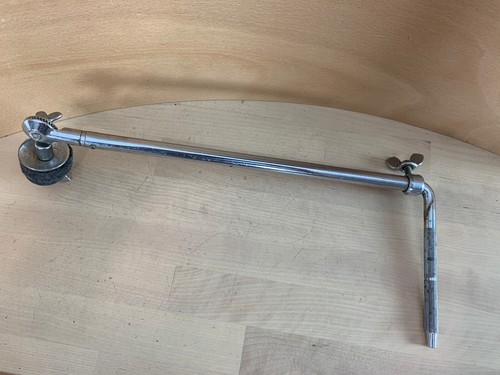 LUDWIG 60s Vtg CYMBAL L-ARM Holder Part Early Version Telescoping Transition Era - Picture 4 of 6