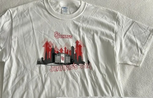 ST JOHNS SHIRT SGA LG JOHNNIES DAY 2024 BASKETBALL BIG EAST MSG WHITE OUT