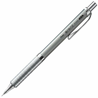 純銀オパールペン 133g Pentel Mechanical Pencil, Orenz, with Metal Grip, 0.3mm, Silver