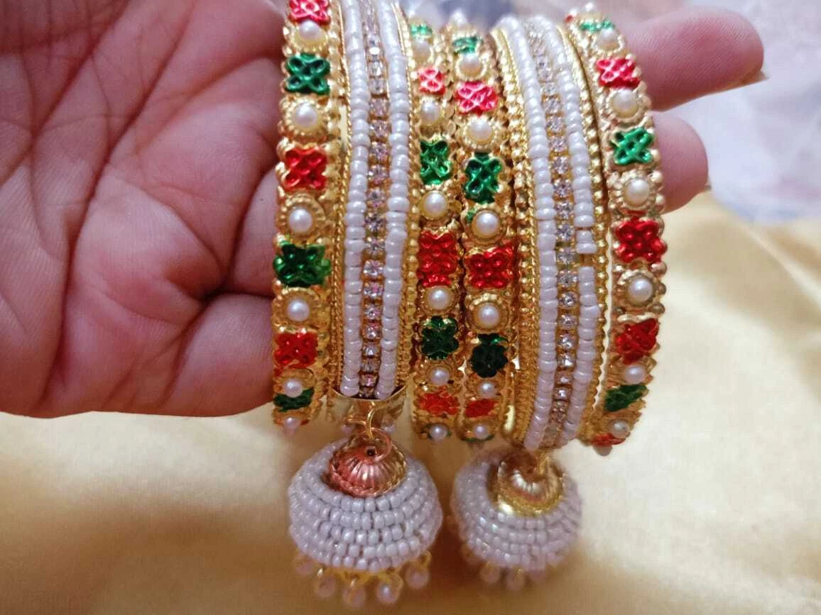 Jhumka bangle deals set