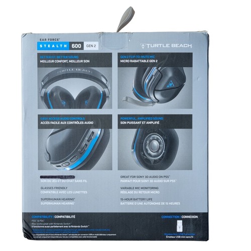 Turtle Beach Stealth 600 2a generazione cuffie da gioco wireless per PlayStation 5 - nere - Foto 11 di 14