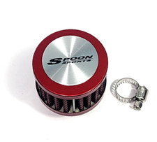 Red 12mm Racing Mini Air Breather Filter Spoon Sport For Honda Civic Eg Ek Jdm