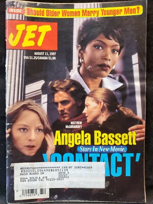 Jet Magazine Issue August 11 1997 Angela Bassett Contact Matthew McConaughey 