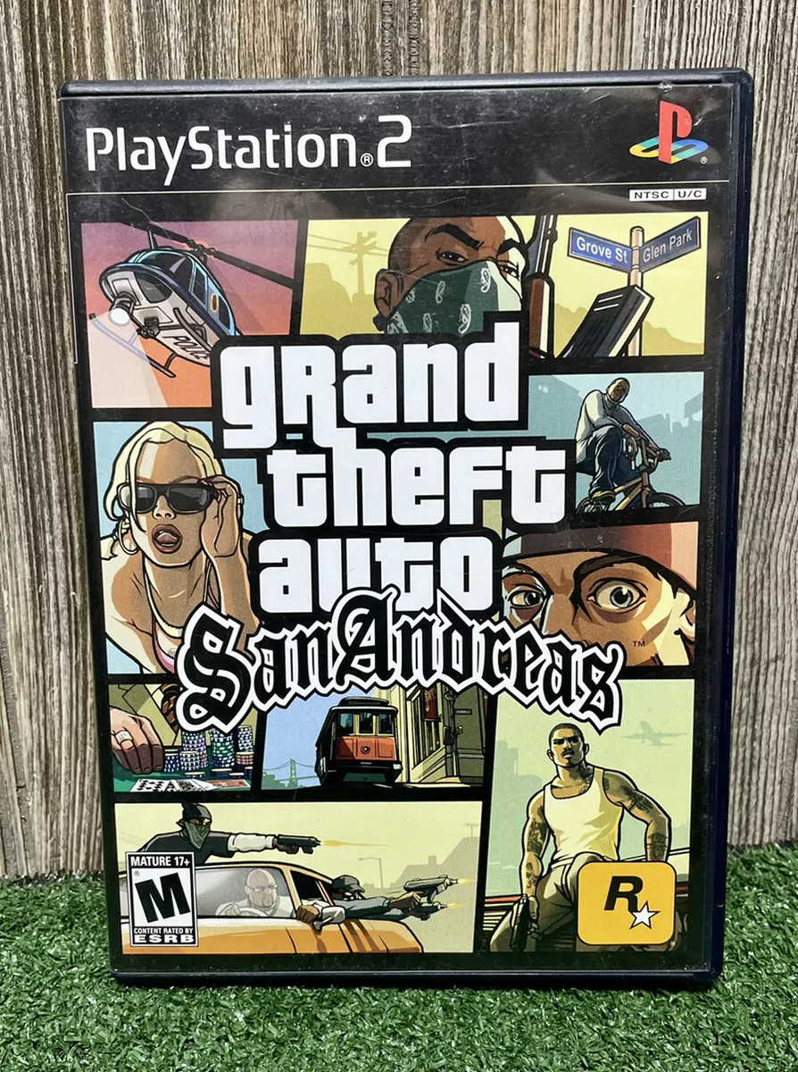 Grand Theft Auto San Andreas Playstation 2 ps2 w/ Manual - Tested Working