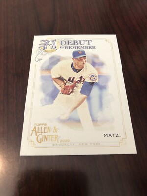 2020 Allen & Ginter Debut to Remember Steven Matz (Mets) #DTR-17 *Mint*