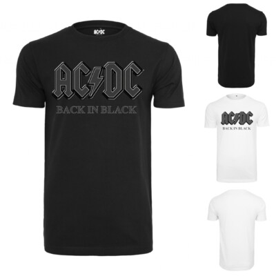 ACDC Back In Black Tee Herren T-Shirt Baumwolle Männer AC/DC Hard Rock Shirt