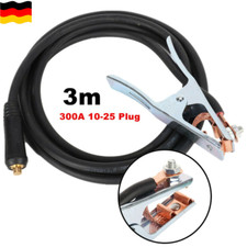 Massekabel 300A Schweißkabel Zange 3M Kabel 10-25 Stecker für MIG WIG Schweißer