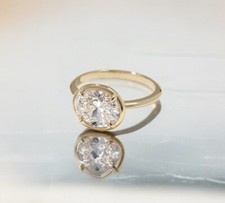 1.80 Ct IGI Lab Grown Diamond Engagement Ring Oval Solitaire 18K Yellow Gold