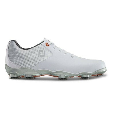 NEW! FootJoy [10] Medium Men's DNA Helix Spikes Golf Shoes-White