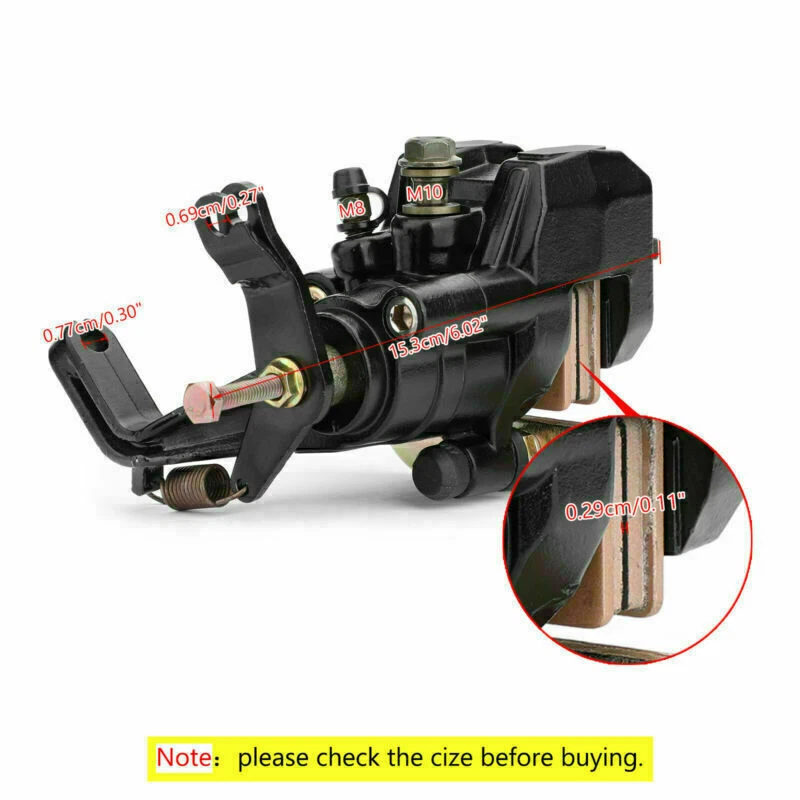 Rear Brake Caliper Assembly 5LP-2580W-00 Fits Yamaha Blaster YFS200 YFM660 Foto 3 de 4