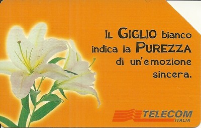 RARE / PREPAID PHONE CARD - LE LILY BLANC: FLEUR PURE / PHONECARD ITALY 