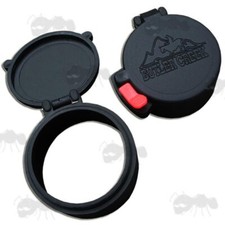 2 Butler Creek Flip Up Rifle Scope Lens Cover GUN SIGHT PROTECTION EYE OBJECTIVE