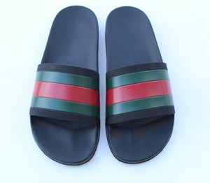 black red and green gucci slides