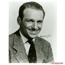 Douglas Fairbanks Jr. Signed Auto 7.5x9.5 Photo BAS