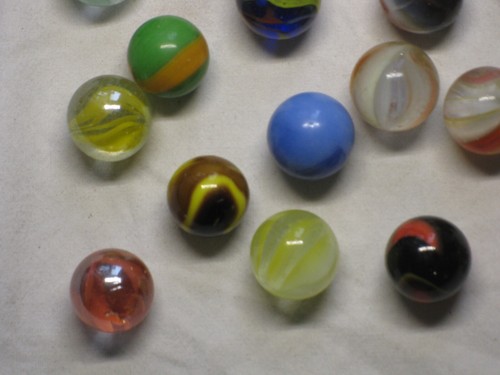 Sammlung von Vintage Glasmarmor Wirbel blickdicht - Bild 4 von 5