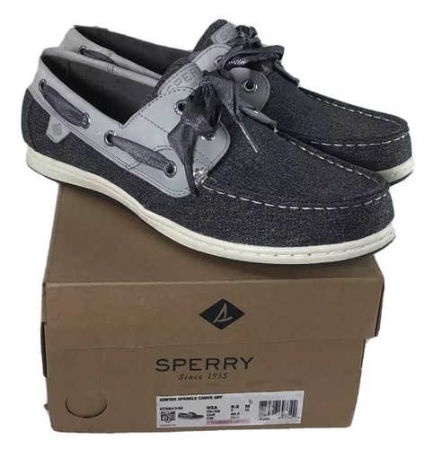 Koifish Sparkle Chambray Boat Shoe Grey 