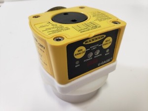 Banner U‑GAGE QT50ULBQ6CRFV Ultrasonic Level Sensor 0‑10 V 4‑20 mA 8 m Range