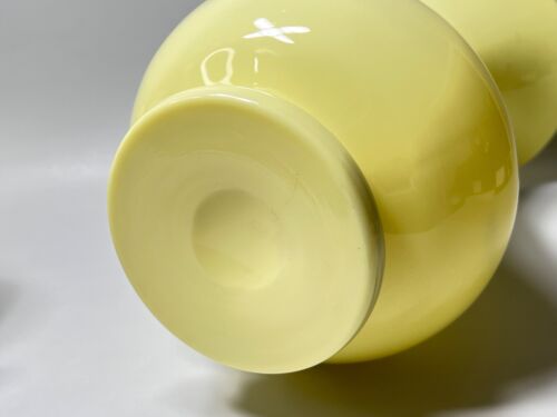 19c. Antike französische Portieux gelbe Opal Vaseline Uranglas Vase Paar 11" - Bild 10 von 12