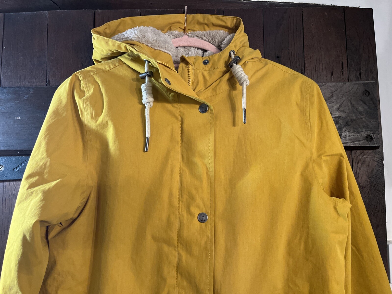 SEASALT.NEW/TAG.”River Sea Coat”Sunflower.Organic Tin Cloth.UK 10.RRP £150. image 5
