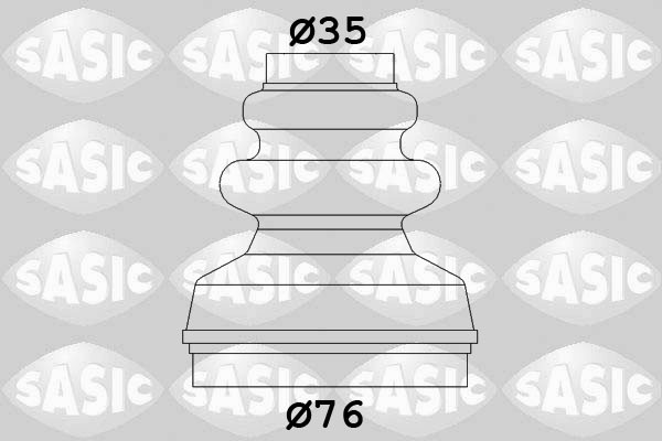Achsmanschette Faltenbalg Antriebswelle Getriebeseitig - Sasic 2873813-image