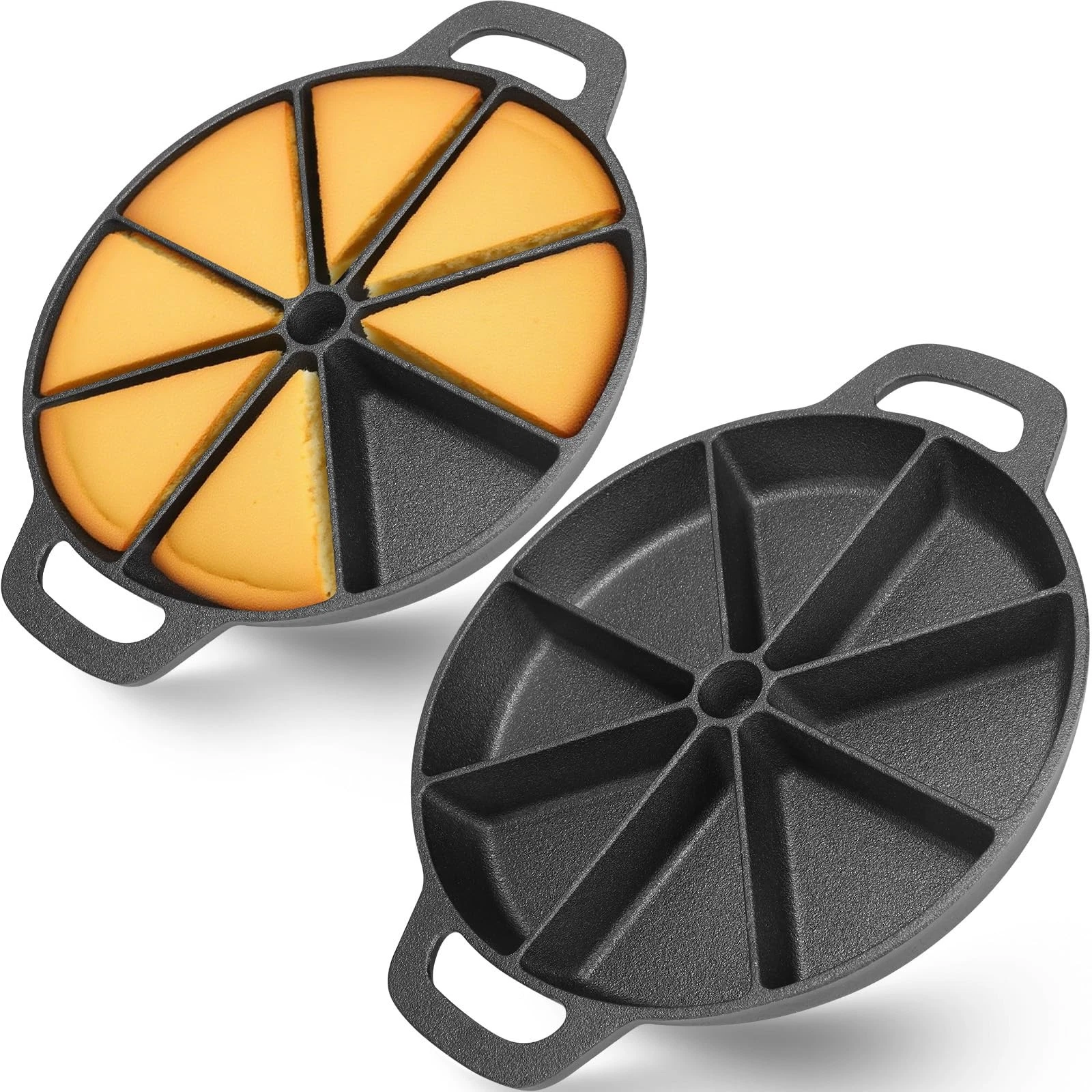 2 Pcs Cast Iron Biscuit Pan Cast Iron Muffin Seasoned Mini Cake Scone Donut P...
Opens in a new wind