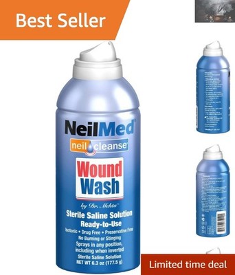 6.3 Fl Oz Isotonic Saline Wound Wash - Safe & Ready-to-Use Cleansing Solution