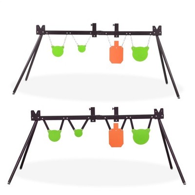 Steel Shooting Range Target Stand System Complete Kit 4''6''8'' Gongs+7''x12'' Torso