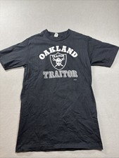 Vtg Oakland Raiders Traitor T Shirt Medium 1980s NFL Single Stitch Made in USA