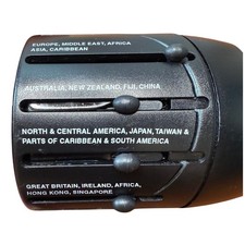 International Travel Plug Adapter outlet worldwide black Europe Africa Japan