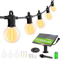 Solar Lichterkette AußEn 45M LED IP65 Mit 60 G40 Birnen 4 Modi Warmweiß