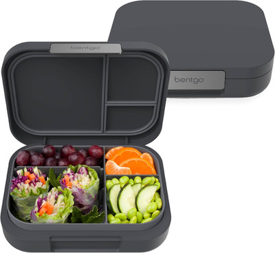 Bentgo Modern - Adult & Teen Bento Lunch Box; 3-4 Compartments, Dark Gray